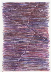 Sam Falls, Untitled (Floor Drawing), 2012, colored pencil on wove paper