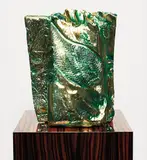 Anselm Reyle, Untitled, 2006, bronze, chrome, enamel, varnish on veneered makassar wood plinth