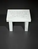 Jenny Holzer, Die Fast and Quiet... (from The Survival Series), 1983-85, cast marble