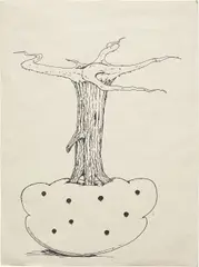 Uprooted fruit tree (from Monkey Island) by Mike Kelley, 1983, acrylic on paper, offered Mar 2014