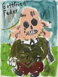 André Butzer, Untitled (G. Feder), 2007, oil on canvas