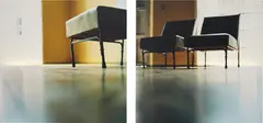 Elisa Sighicelli, Chairs, 2002, chromogenic print on light box, in 2 parts
