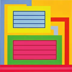 Peter Halley, Amorphous Compression, 2009-10, acrylic , Roll-A-Tex on canvas