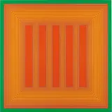Temple of Summer Red With Green by Richard Anuszkiewicz, 1984, acrylic on canvas, sold Mar 2014
