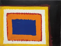 Al Held, Untitled, 1960, acrylic on paper, laid on board