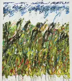 Untitled by Mario Schifano, 1982, enamel paint on canvas, sold Mar 2014