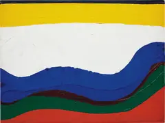 #2-60 by Al Held, 1960, acrylic on paper, laid on board, sold Mar 2014