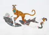 Raqib Shaw, Untitled, 2005, acrylic, graphite, glitter, rhinestones on paper