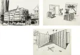 Matthias Weischer, Three works: (i) O.T. (Zeichnung), WV 366; (ii) O.T. (Zeichnung), WV 372; (iii) O.T. (Zeichnung), WV 379