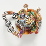Jill Levine, All Worked Up, 2002, oil on Styrofoam, plaster dipped gauze, modeling compound