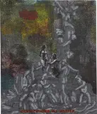 Nichtschwimmer ins Wasser by Jörg Immendorff, 2005, oil on canvas, sold Mar 2014