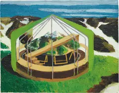 Yutaka Sone, Double River Tent, 2002, oil on canvas