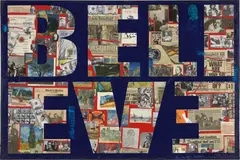 Believe by Peter Tunney, 2010, acrylic, collage on canvas, offered Mar 2014