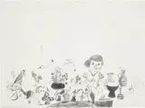 Eddie Martinez, Guardian, 2006, pencil on wove paper
