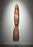 Evan Penny, Female Stretch 1, 2007, silicone, pigment, fabric, hair, aluminum