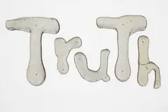 Rob Wynne, Truth, 2005, poured and mirrored glass, in 5 parts