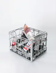Cady Noland, Untitled, 1989, metal basket, car parts, beer cans