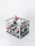 Cady Noland, Untitled, 1989, metal basket, car parts, beer cans