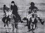 Allora & Calzadilla, Intermission (Halloween Iraq 1), 2008, handmade woodblock print on muslin