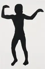 Joe Bradley, Untitled (Human Form), 2011, silkscreen ink on canvas