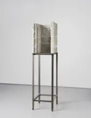 Isa Genzken, Schindler, 1988, concrete, steel pedestal