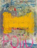 Oscar Murillo, Untitled, 2012, oilstick, spray paint, oil, dirt on canvas