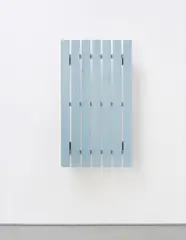 Fredrik Værslev, Untitled, 2011, house paint, enamel paint, spray paint, nails on pressure impregnated spruce, Siberian Larch frame mounted on steel
