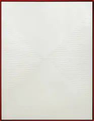 Untitled by Ned Vena, 2010, Rustoleum flat white enamel on linen, artist's wood frame, sold May 2014