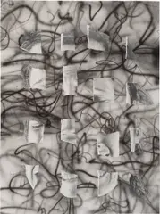 Jim Shaw, Untitled (Ripped Face Drawing), 2003-04, graphite on paper