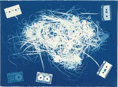 Small Mashup II by Christian Marclay, 2012, cyanotype on Aquarelle Arches Natural White CP Watercolor Paper, sold May 2014