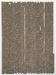 Dan Colen, Haddad, 2013, steel studs on canvas