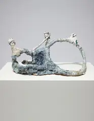 Sterling Ruby, Ceramic/Snow Trophy, 2007, glazed ceramic, white formica pedestal