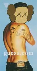 Untitled (Guess) by Kaws, 1999, acrylic on existing advertising poster, sold May 2014