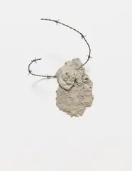 Oskar by Isa Genzken, 2005, barbed wire, concrete, offered May 2014