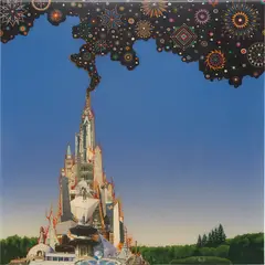 Fred Tomaselli, Study for Tower of Peace Towers, 2007, photo collage, acrylic, gouache, resin on wood
