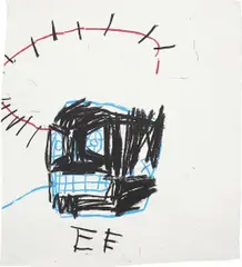 Jean-Michel Basquiat, Untitled (crown of thorns), circa 1982, crayon on paper
