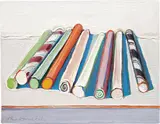 Wayne Thiebaud, Candy Sticks, 1962, oil on linen