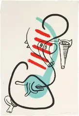 Untitled by Keith Haring, 1988, ink, gouache on paper, sold May 2014