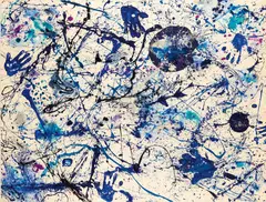 Sam Francis, Untitled (SF92-116), 1992, acrylic on paper, laid on canvas