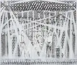 Concert (Grey) by Barnaby Furnas, 2009, acrylic and Saral transfer paper on linen, offered May 2014