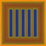 Richard Anuszkiewicz, Temple of Dark Blue and Orange