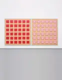 Dan Walsh, Red Diptych II, 2005, acrylic on canvas