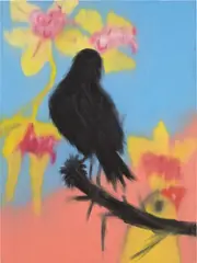 Brussels Fade Blue and Pink by Ann Craven, 2006, oil on canvas, sold May 2014