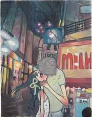 Aya Takano, Smooch, 2006, acrylic on canvas