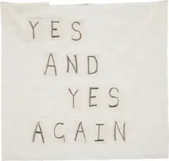 Yes + Yes Again by Tracey Emin, 2007, embroidered cotton, sold May 2014