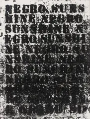 Glenn Ligon, Study for Negro Sunshine #49, 2010, coal dust, oilstick, pencil and gesso on paper