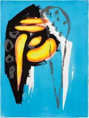 Aaron Curry, Untitled (Compositional Mask), 2008, ink, gouache, acrylic on paper