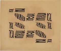 Metaesquema by Hélio Oiticica, 1957, ink on cardstock, sold May 2014