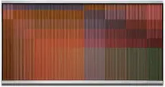 Carlos Cruz-Diez, Physichromie No. 651, 1973, acrylic and laminated plastic strips, mounted on wood panel with aluminum strip frame