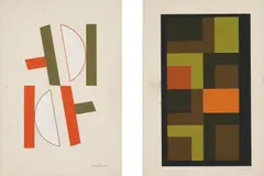 Ivan Serpa, Two works: Untitled, 1956, gouache on card